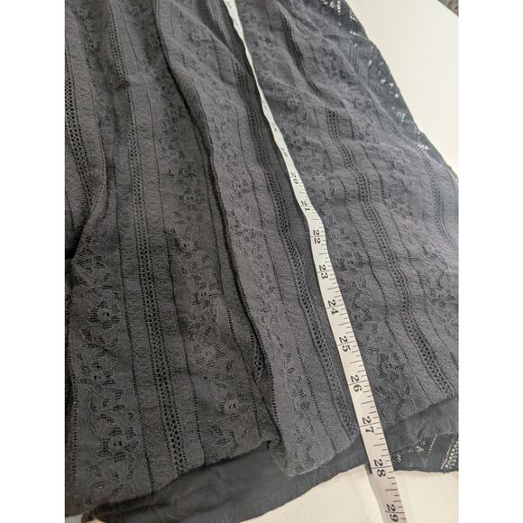 Free People Top Women's XS Black Swing Shape Lace Tunic Sleeveless - Picture 10 of 11